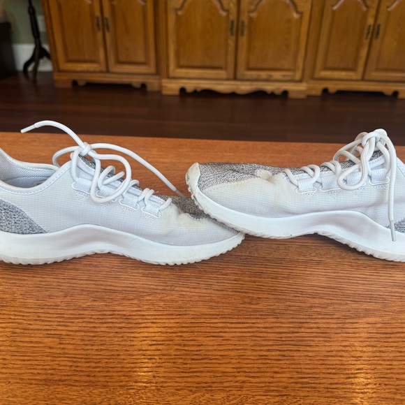 Adidas Light Gray and White Sneakers - Picture 5 of 9